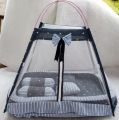 Hut Style Fancy Carry Nest with Mosquito Net available in Multicolor. 