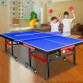 Table Tennis TT Table Standard Size Indoor Ping Pong Table Foldable With Wheels. 