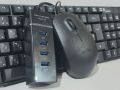 USB keyboard optical mouse and hub with free OTG gaming combo pack. 