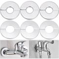 Self-Adhesive Stainless Steel Faucet Decorative Cover Shower Chrome Finish Water Pipe Wall Covers Bathroom Accessories. 