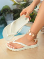 Arch Support Unisex Flip Flops With Non-Slip Flat Bottom Waterproof Eva Material Soft And Comfortable For Couples.