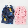 Warm Soft Children Flannel Pajamas New Boys Dinosaur Robe Autumn Winter Kids Bathrobe Baby Girl Homewear Child Sleepwear 2-8Year. 