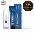 Eazicolor 6.35 Dark Chestnut Blonde Eazicolor Professional Permanent Hair Colour With Developer. 