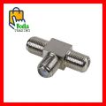 5Pcs Coaxial Cable Connector 3 in 1 (Tee) Satellite TV Antenna Coaxial Cable Plugs Connecter Size RG6 & RG7. 