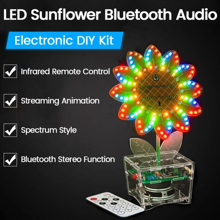 DIY%20Sunflower%20Bluetooth%20Speaker%20LED%20running%20light%20Remote%20Control%20DIY%20Electronic%20Kit%20Fabrication%20Soldering%20Project%20DC5V%20-%20Image%202