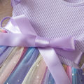 New Girls Dress for Sequins Birthday 1-5Y Toddler Girls Rainbow Tulle Dress Sweet Kids Princess Dress for Girls 2025 Summer Wear. 