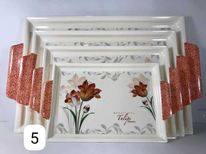 Melamine%20Serving%20Tray%20Set%20Pack%20of%204%20,%20Coffee,%20Food,%20Home%20Decoration%20T%20-%20Image%204