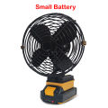 6 Inches Camping Fan 10000/20000mAh Outdoor Fishing Wireless Desktop Portable Metal Fan Strong Wind Fan FIt Dewalt 18V Battery. 