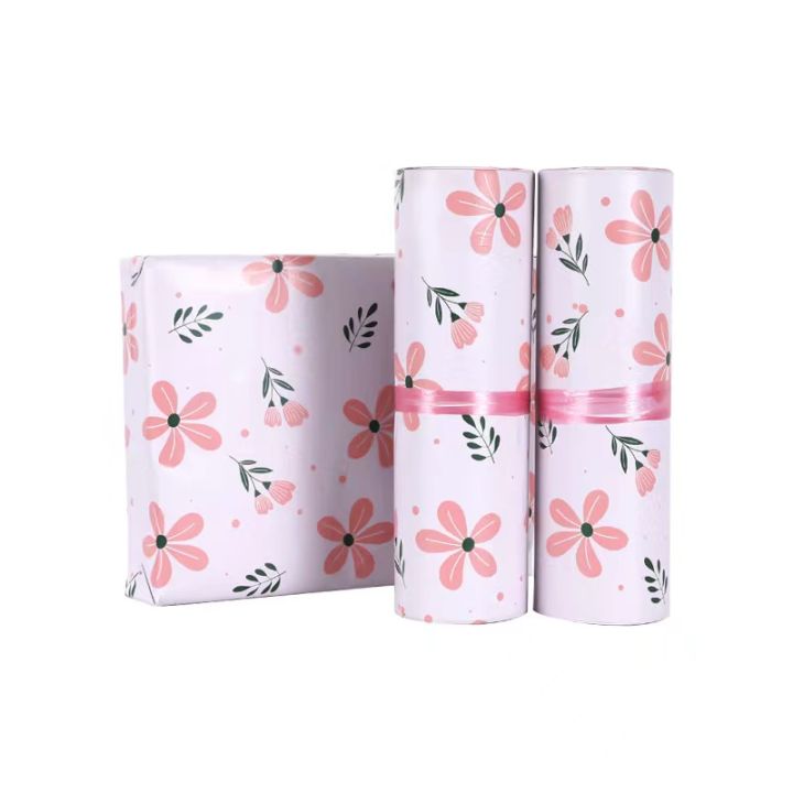 50Pcs/Lots Plastic Packaging Bag Waterproof Logistics Clothing Postal Pouch Custom Logo Plastic Shipping Mailing Bag