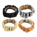 Premium Soft Short Fur Car Steering Wheel Cover High-density Warm Plush Winter Steering Wheel Protector Cover 38cm Accessories. 