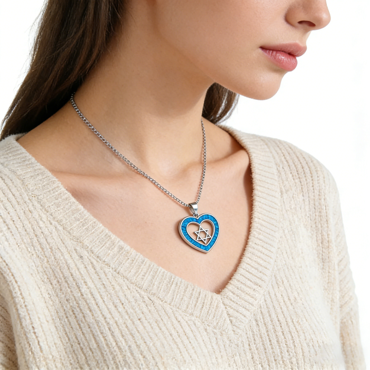 Luxury%20Blue%20Heart%20Opal%20Pendant%20with%20Star%20of%20David%20Inside,White%20K%20Plated%20Meaningful%20Jewelry,Dainty%20Minimalist%20Necklace%20for%20Women%20-%20Image%205