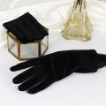 Simple Wedding Bridal Black Short Gloves Cozy Velvet Handschuh Wrist Finger Brides Bridesmaid Gloves.