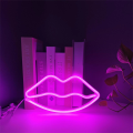 Mouth tongue Neon Light Sign LED Sexy Lips Lamp Decoration Table Room Shop Wall Party Gift USB & Battery Case Powered. 