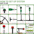 Micro Drip Irrigation System Portable 20M Automatic Watering with Adjustable Drippers Misting Watering Kits Garden Hose. 