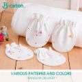 5Pairs Gloves Baby Cotton Protect Scratch Skin Anti-Grabbing Gloves Boys Girls Mittens Newborn Baby Soft Comfortable 0-6 Months.