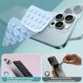 Silicon Suction Pad Phone Holder Self-Adhesive Rubber Suction Mobile Holder Silicone Suction Phone Case - Suction Cup Phone Holder | Sticky Phone Grip Mount With 24 Suction Cups | Anti-Slip Suction Phone Case Mount For Shower mirror Silicone Mobile Stand. 