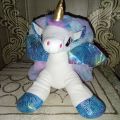Winter Kids Rainbow Fluffy School Bag Children Cute Plush Toy Unicorn Backpack For Kids. 
