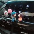 Car Accessories Cute Cartoon Couples Action Figure Figurines Balloon Ornament Auto Interior Dashboard for Girls Gifts. 