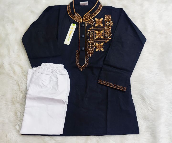 Super%20Eid%20campaign%20Special%20cotton%20Black%20colour%20ambrodary%20work%20panjabi%20for%20Kids%20and%20boys%20-%20Image%202