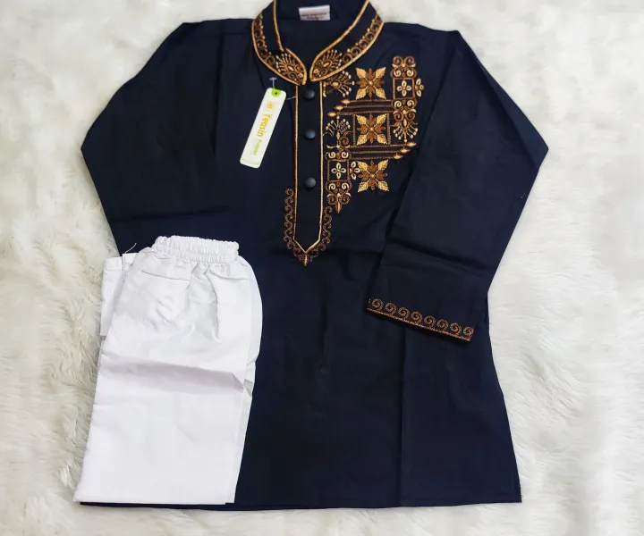 Super%20Eid%20campaign%20Special%20cotton%20Black%20colour%20ambrodary%20work%20panjabi%20for%20Kids%20and%20boys%20-%20Image%202