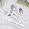6/30pcs Stainless steel cutlery set steak knife and fork dessert fork and spoon high-end suitable for restaurants and hotels. 