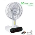 DP-7624 AC/DC Rechargeable 3000mAh Lithium Battery Touch Control Foldable Desk Fan With LED Light. 