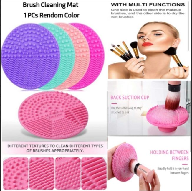 Makeup Brush Cleaning Mat Silicone Makeup Brush Scrubber Brush Cleaner Pad