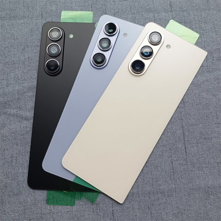 For Samsung Galaxy Z Fold 5 Fold5 SM-F946B Glass Back Battery Cover Rear Door Housing Case Replacement Parts With Camera Lens