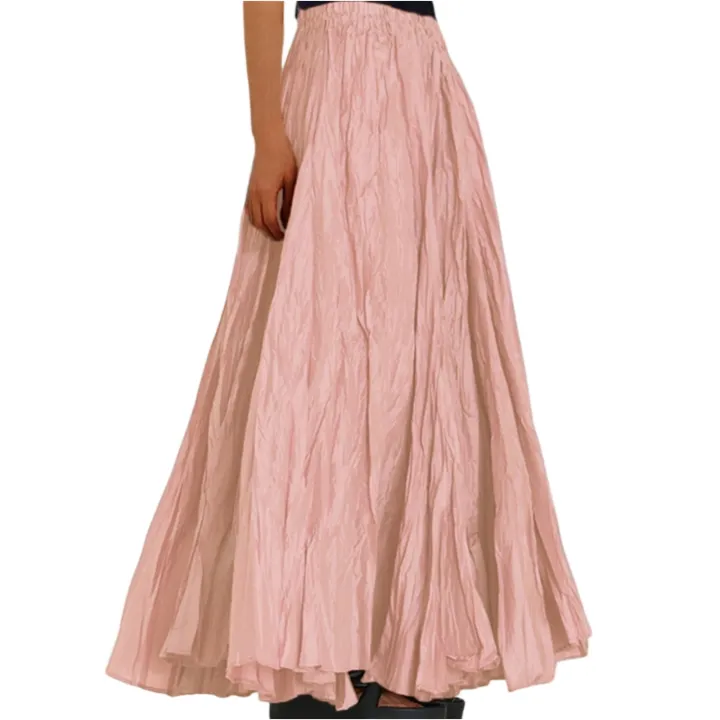 New%20Spring%20Summer%20Chiffon%20Skirts%20for%20Women%20Elegant%20Patchwork%20A-Line%20Long%20Skirt%20Woman%20Korean%20Chic%20High%20Waist%20Cake%20Midi%20Skirt%20-%20Image%203
