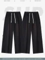 Spring New High Street Men Loose Elastic Waist Baggy Straight Jeans Streetwear Y2K Vintage Fashion Wide-leg Denim Pants. 