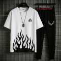 FASHIONABLE SUMMER  ( HAPPY FACE  PTINTED TRACKSUIT+ NIKKAR ) FOR BOYS AND MEN. 