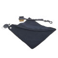 25*25CM Golf Towel Club Square Towel Easy To Pull Rope Hook Double-Sided Microfiber With Golf Brush. 