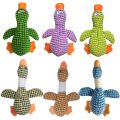 Funny Duck Cute Dog Plush Toys Pet Squeak Toy for Puppy Sound Wild Goose Teeth Cleaning Chew Toy for Small Middle Large Dogs.