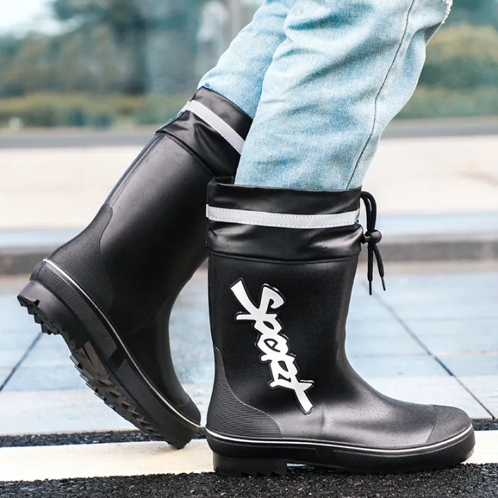 Mid-calf%20Rain%20Boots%20Men%20Slip-On%20Waterproof%20Rubber%20Rain%20Shoes%20Work%20Mud%20Boots%20Warm%20Durable%20Non-Slip%20Boots%20Farming%20Fishing%20Camp%20-%20Image%203