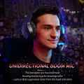 BINNUNE 2.4G Wireless Gaming Headset with Microphone for PC PS4 PS5 Playstation, Casque Gaming Sans Fil Bluetooth Gamer Headphones with Mic for Computer Laptop. 