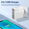 Total 150W Charger 3.0 Mobile Phone Charge Adapter Fast Wall Charger For iPhone Xiaomi Samsung Huawei EU/US/KR Plug.