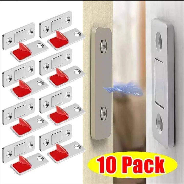 Magnetic Cabinet Catches Ultra Thin Door Strong Magnets Stopper Invisible Adhesive Drawer Magnet Lock for Kitchen Closet Closer