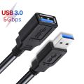 USB 3.0 Extension Cable 5M/3M/1.5M/0.5M/0.3M Super Speed USB 3.0 Extension Cord USB 3.0 Male to Female Cable for Windows Macs PC. 