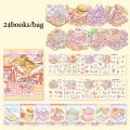 24pcs/bag zoo small class meow wow wonderland series scenery sticker book three-dimensional scene miniature sticker handbook DIY. 
