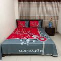Digital Home tex Luxury Panel Fashionable Bedsheet with 2 pillows cover & 1 side pillow cover  for Home Decoration from Clothika. 
