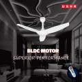 USHA Heleous 1220mm Premium BLDC Ceiling Fan with Rust Free ABS Blades and RF Remote (White).