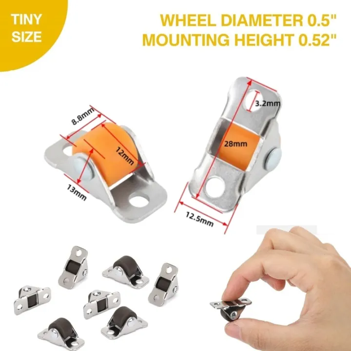 8pcs%20Multipurpose%20Silent%20%20Casters%200.5"%20Mini%20Directional%20Wheels%20Tiny%20Linear%20Wheel%20for%20Furniture,Appliances,DIY%20Storage%20Box%20-%20Image%205