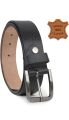 Men Formal, Casual, Party, Evening Black Genuine Leather Belt. 