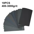 18pcs/Set Sandpaper 400,600,800,1000,1200,1500,2000,2500,3000 Grit  Sandpaper Wet / Dry Sanding Paper Abrasive Polishing Tools. 