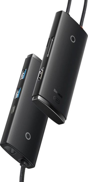 Baseus Lite Series AIRJOY 6 in 1 Adapter Hub/Type C to Type C + 2*Usb 3.0 + Hdmi +SD +TF