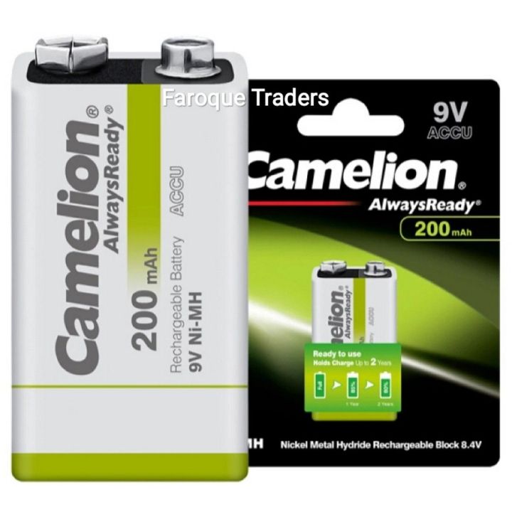 9volt Camelion rechargeable toy &feed moisture meter battery cell
