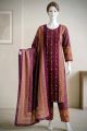 Exclusive design mixed Cotton and Aari Work ready thriee piece.