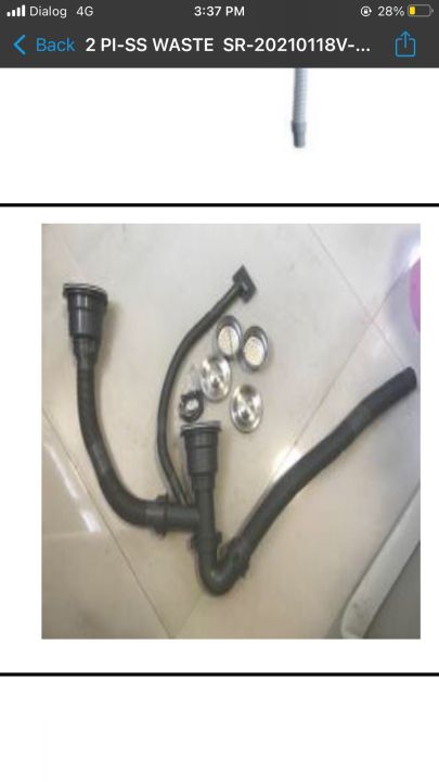 Double bowl sink waste kit