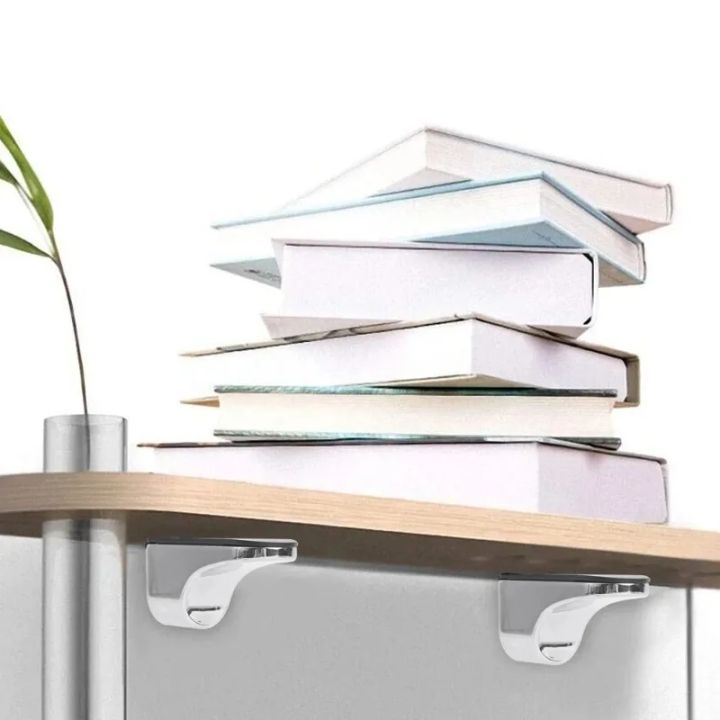 2pcs%20Adjustable%20Wood/Glass%20Shelf%20Support%20Clips%20Zinc%20Alloy%20Shelves%20Brackets%20with%20Anti-Slip%20Pads,%20Partition%20Clamps%20for%20Bathroom%20-%20Image%206