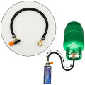 Leakproof  Gas Refill Pipe Tube Cylinder Convertor Gas Refill Adapter Filling Tank Coupler Accessories Valve Braided Hose. 